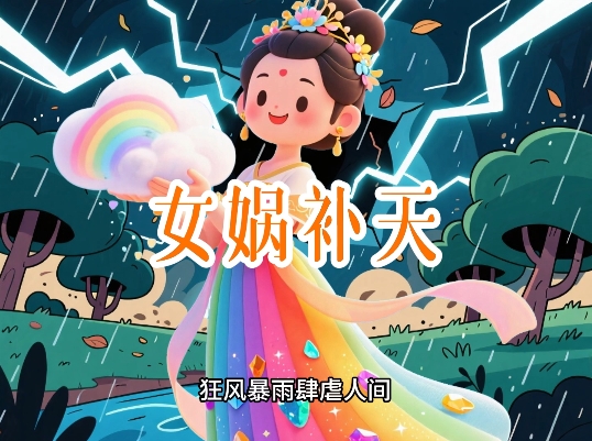 儿童卡通神话故事视频coze工作流